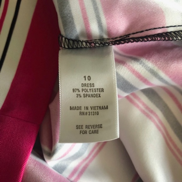Colourful pink, white and black dress - Picture 5 of 5